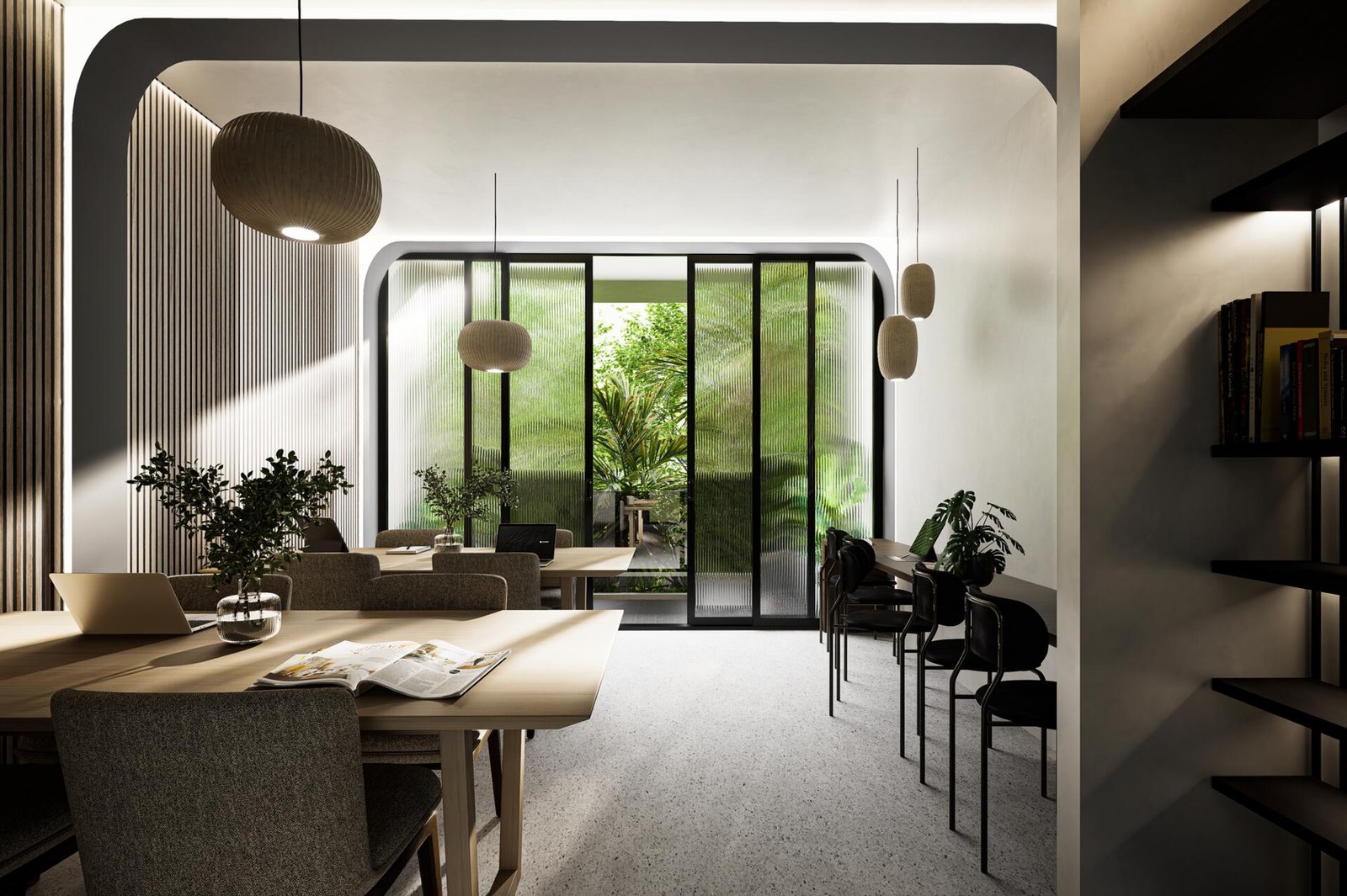Wallaya Residence — canopy lounge with tree-like pillars